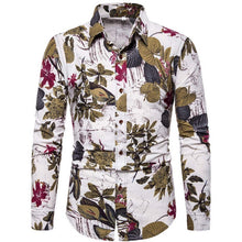 Load image into Gallery viewer, Button-Up Formal Business Polka Dot Floral Men Floral Shirt

