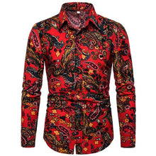 Load image into Gallery viewer, Button-Up Formal Business Polka Dot Floral Men Floral Shirt
