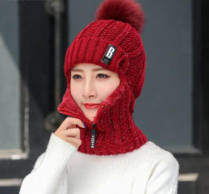 Women Wool Ski Hat Sets