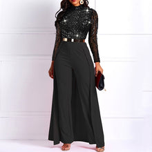 Load image into Gallery viewer, Long Sleeve Mesh Lace See Through Party Jumpsuits
