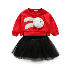 Load image into Gallery viewer, Girls sets rabbit t shirt +vest
