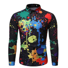 Load image into Gallery viewer, Casual Color Shirt Ink Splash Paint
