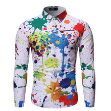 Load image into Gallery viewer, Casual Color Shirt Ink Splash Paint
