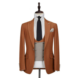 Men Suit Costume Blazer 3 Pieces Tailor-made Suit Latest Design