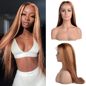 Lace Front Human Hair Wigs Honey Blonde Hair Wig13x4