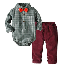 Load image into Gallery viewer, Boy Suit Casual Bow Tie Plaid
