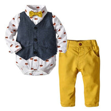 Load image into Gallery viewer, Newborn Long Sleeve Shirt+Overalls 2PCS
