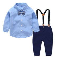 Load image into Gallery viewer, Kids  Casual Outfits Bow Tie Long Sleeve 2Pcs
