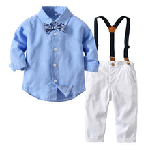 Load image into Gallery viewer, Kids  Casual Outfits Bow Tie Long Sleeve 2Pcs
