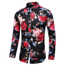 Load image into Gallery viewer, New Fashion Flower Printed Men&#39;s Shirt Casual Plus Size
