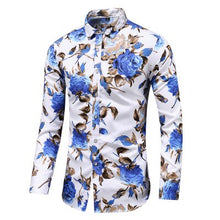 Load image into Gallery viewer, New Fashion Flower Printed Men&#39;s Shirt Casual Plus Size
