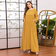Load image into Gallery viewer, Yellow Striped Loose Long Dress
