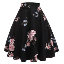 Load image into Gallery viewer, Midi Tunic Skirt Skater Black Flare Swing
