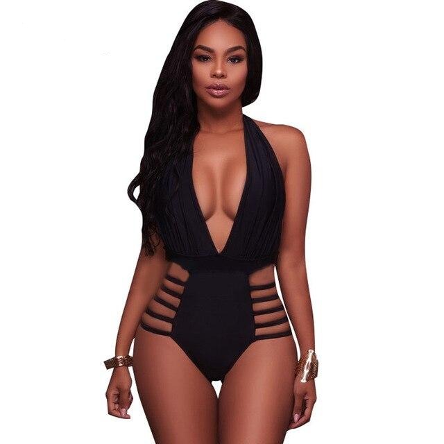 Halter Hollow Out Sexy Bodysuit